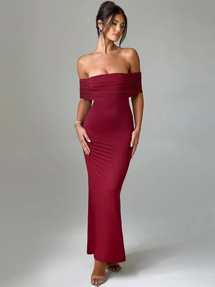 Strapless Backless Maxi Dress