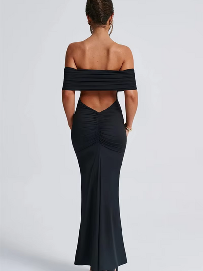 Strapless Backless Maxi Dress